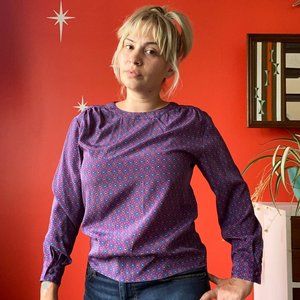 vintage purple blouse labeled